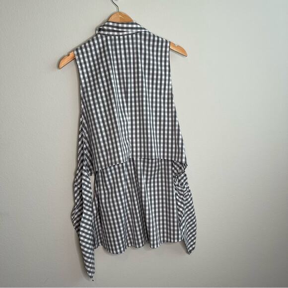 LAFAYETTE 148 Mariel Hampton Check Shirting Blouse S - Picture 8 of 10